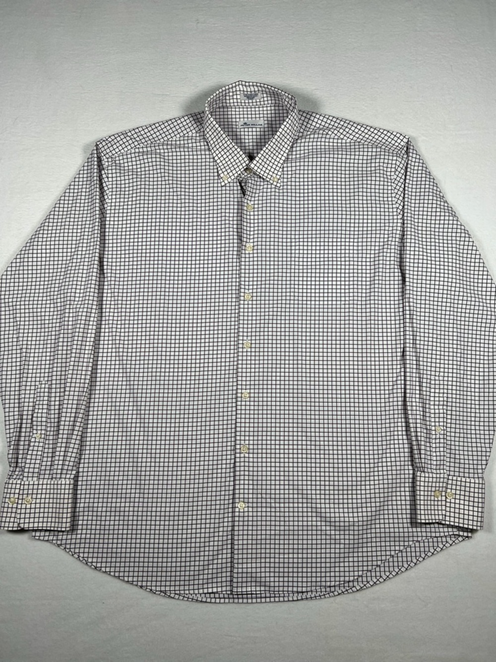 Peter Millar Hanford Performance Twill Sport Checkered Button Down Shirt Sz XXL